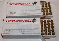 100 Rounds Winchester .40 S&W Ammo