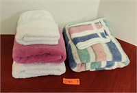 Assorted towels, hand and facecloths