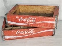 Pair of vintage Coca-Cola wood crates