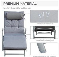 Outsunny Outdoor Folding Chaise Lounge Chair
