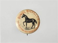 EARLY SUNOL BICYCLES CELLULOID PINBACK BUTTON