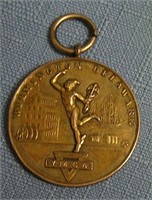 Early YMCA gold plated award medal