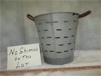 Vintage Metal Olive Bucket