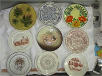 9pc Vintage Collector's Plates