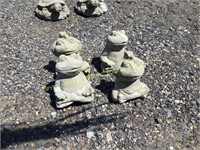 (4) SMALL CONCRETE TURTLES