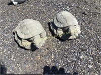 (2) CONCRETE TURTLES