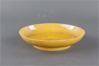 Chinese Imperial Yellow Porcelain Saucer Yongzheng