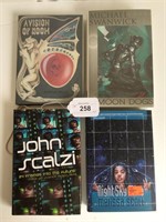 Lot of Four Signed Science Fiction Books.