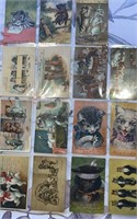 antique  cat postcards 4 pages
