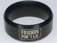 Stranger things friends don't lie ring size 6 I