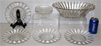 Vintage Pressed Glass Display Bowls Plates