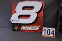 Dale Earnhardt Jr  Budweiser Race Sign 23" X 23"-