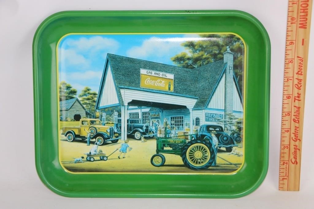 Coca Cola & John Deere Serving Tray