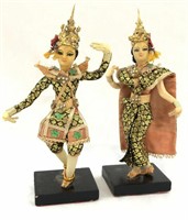 2 Vintage 1950’s (?) Thai Dancer Figures