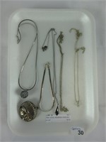 TRAY: 6 PCS. ASSORTED STERLING JEWELRY