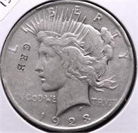 1923 COUNTER STAMP PEACE DOLLAR