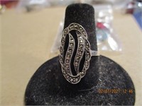 Sterling Marcasite Ring-3.4 g