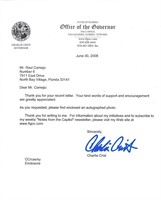 Charlie Crist signed letter