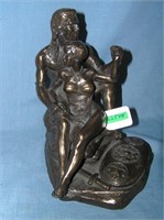 Diarmuid and Grainne bronzed sculpture