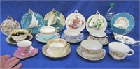 13 cups & saucer sets - 2 extra cups