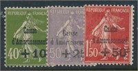 FRANCE #B39-B41 MINT FINE-VF H