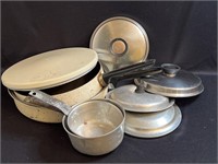 Assorted cookware and lids
