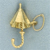 3D Umbrella Charm in 18k Yellow Gold