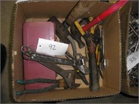 BOX OF CRESENT WRENCHES & HAMMERS