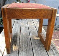 Mission Style Foot Stool - Solid Oak ~ 14" X 17"