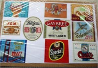 Original Beer Labels - Reproduced - 11' X 17"