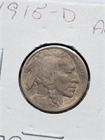 1915-D Buffalo Nickel Acid Restored Date