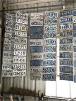 Group of collectible license plates