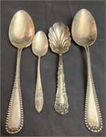 4 sterling spoons