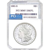 1881-S Morgan Silver Dollar PCI MS67 DMPL