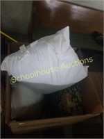 Large box with pillows and long bench cushions