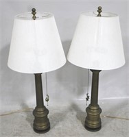 Pair 38" tall table lamps