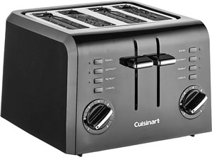 Cuisinart Compact 4-Slice Black Wide Slot Toaster