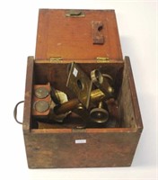 Victorian Negretti & Zambra brass microscope
