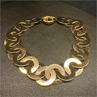 14k Gold Large Circle Link Bracelet