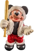 Disney Rubber Santa Mickey Mouse With A Bat