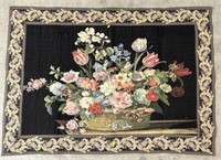 Flower Basket Tapestry 56” x 40”