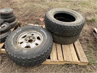 (3) TIRES, ONE WITH RIM