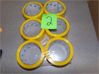 Carton Sealing Tape - 6 rolls - Yellow