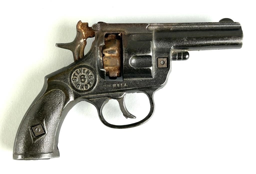 Stevens Cast Iron Vintage Cap Gun Pistol.