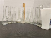 Assorted glass vases