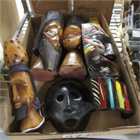 BOX OF DECORATIVE MASKS