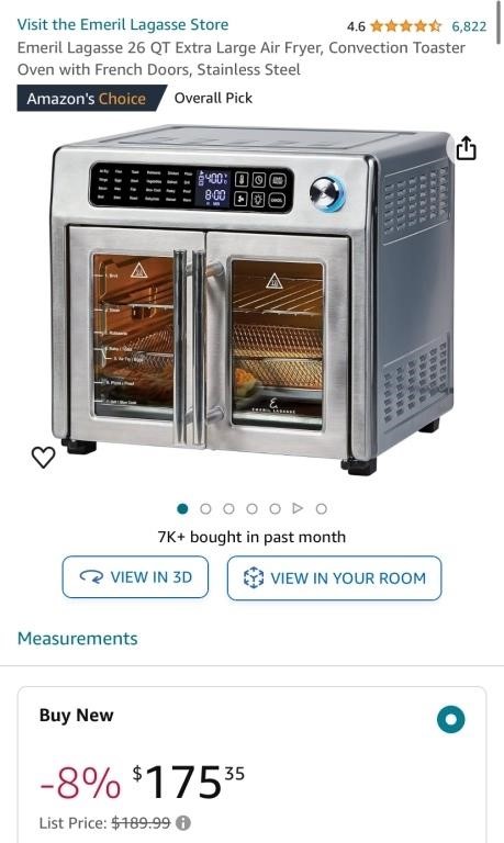 CONVECTION OVEN/AIR FRYER (NEW)