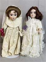 2 Bride Porcelain Dolls -catherine & Charlotte