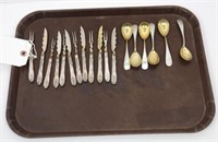 (6) Bailey Company silver sugar spoons &12