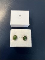 Jade Stones on 10k Gold Posts U230